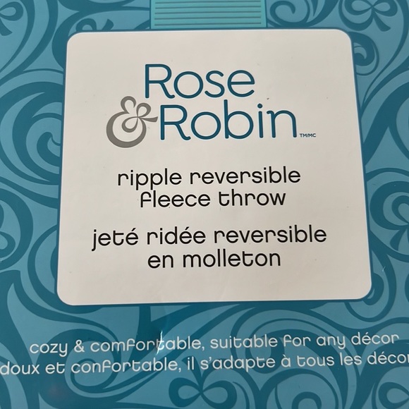 Ripple reversible fleece throw - Picture 2 of 4